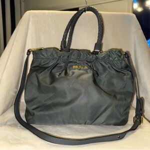 Prada Dark Gray Shoulder Bag